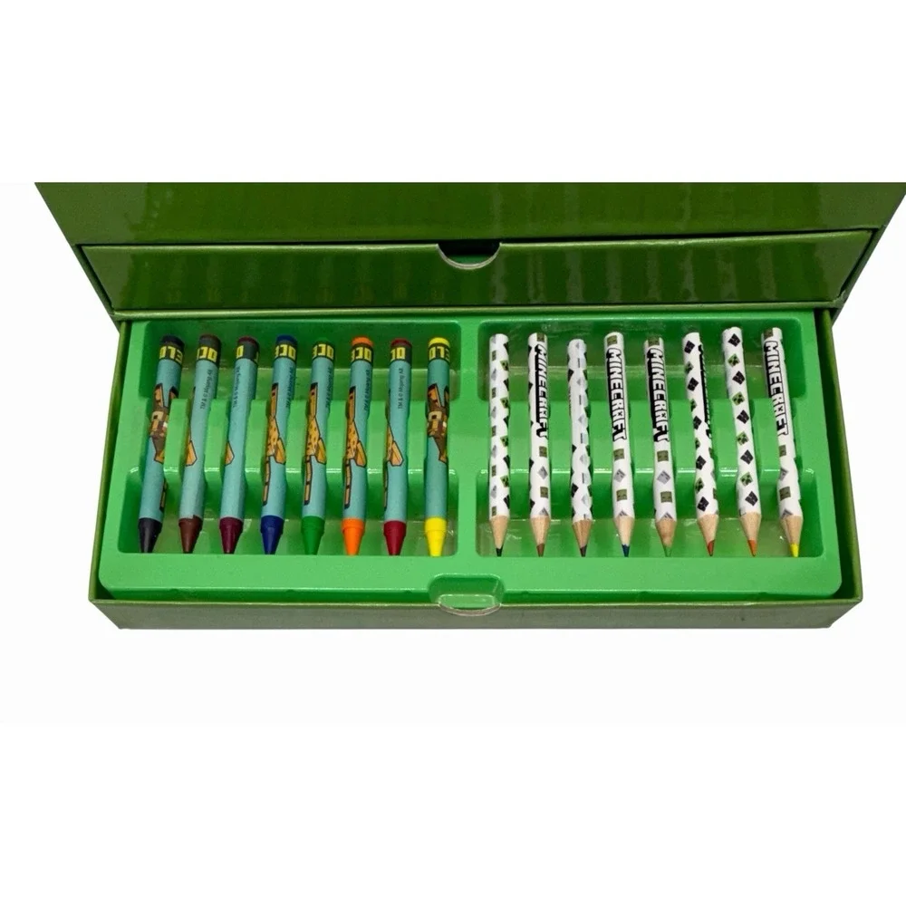 Minecraft Art Set For Kids, Coloring And Drawing Kit With Over 40 Art Supplies